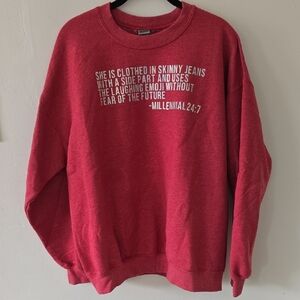 Red Graphic Sweatshirt